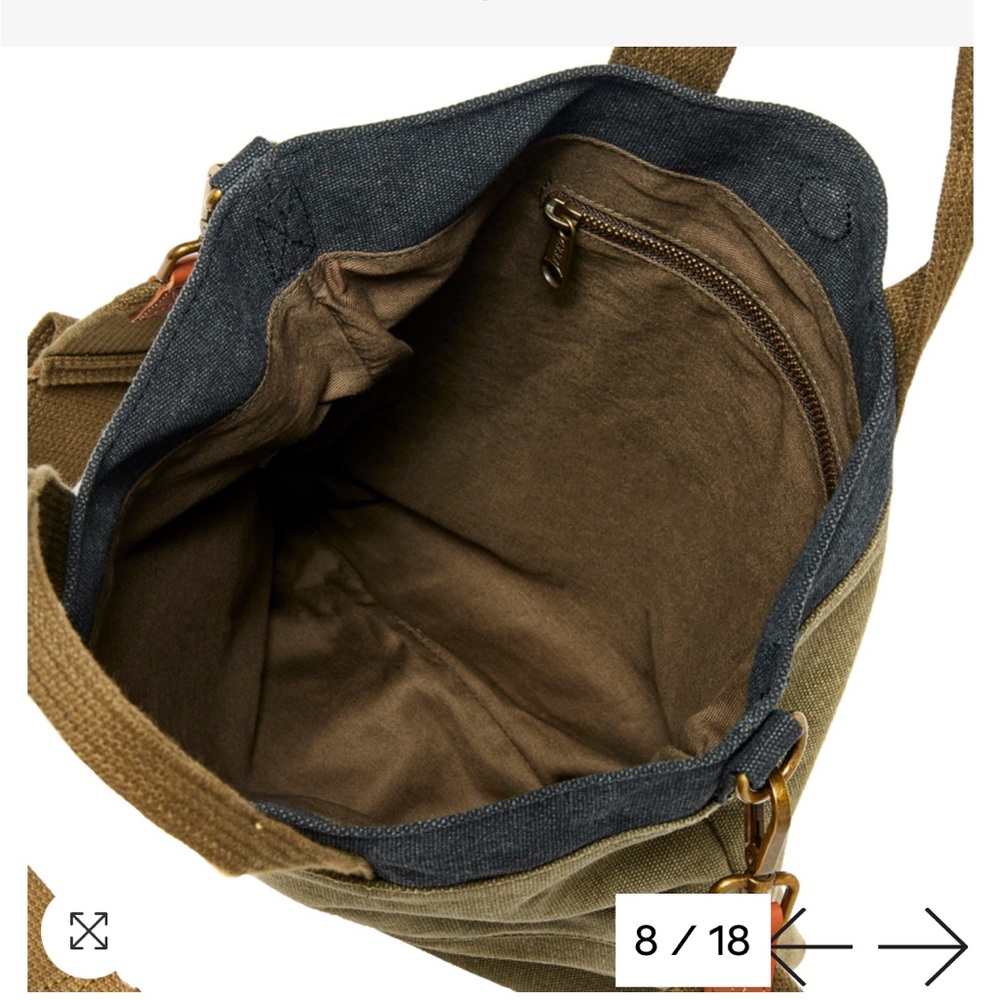 Stylish Brown and Tan Crossbody Bag